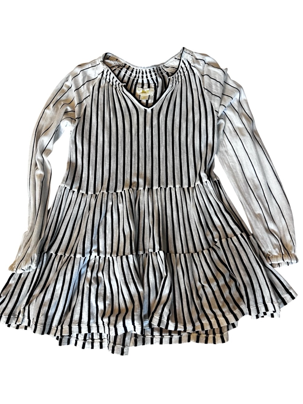 Maeve for Anthropologie Black & White Striped Top Size XS P